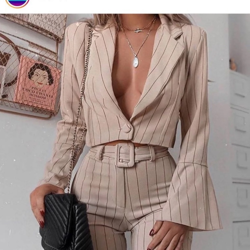 BOOHOO striped blazer 4